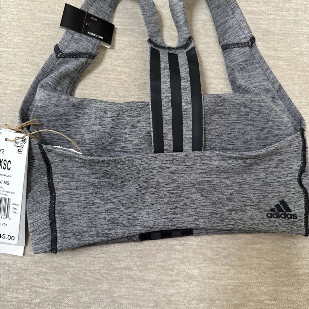 Adidas Sports Bra New Size XXS Gray - Picture 4 of 6